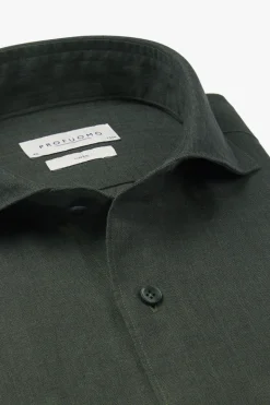 Heren overhemd lm casual groen