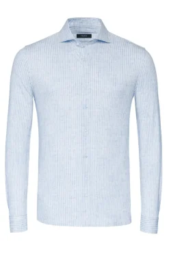 Heren overhemd lm casual blauw