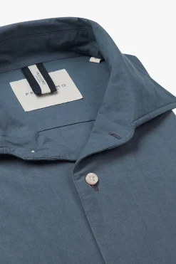 Heren overhemd lm casual blauw