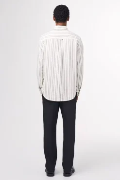 Heren overhemd lm casual grijs