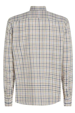 Heren overhemd lm casual bruin