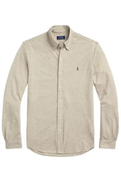 Heren overhemd lm casual bruin