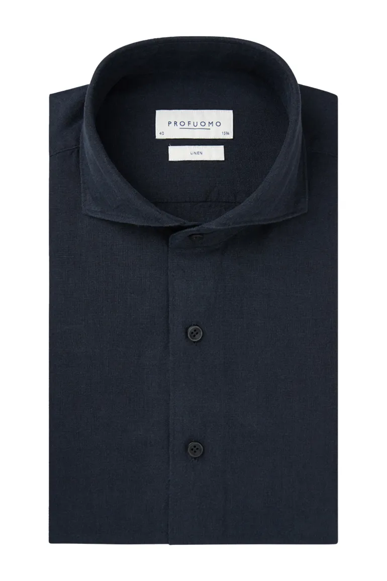 Heren overhemd lm casual blauw