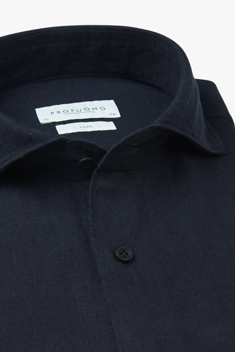 Heren overhemd lm casual blauw