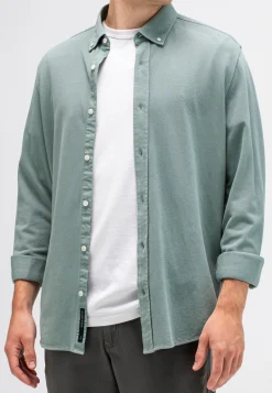 Heren overhemd lm casual groen