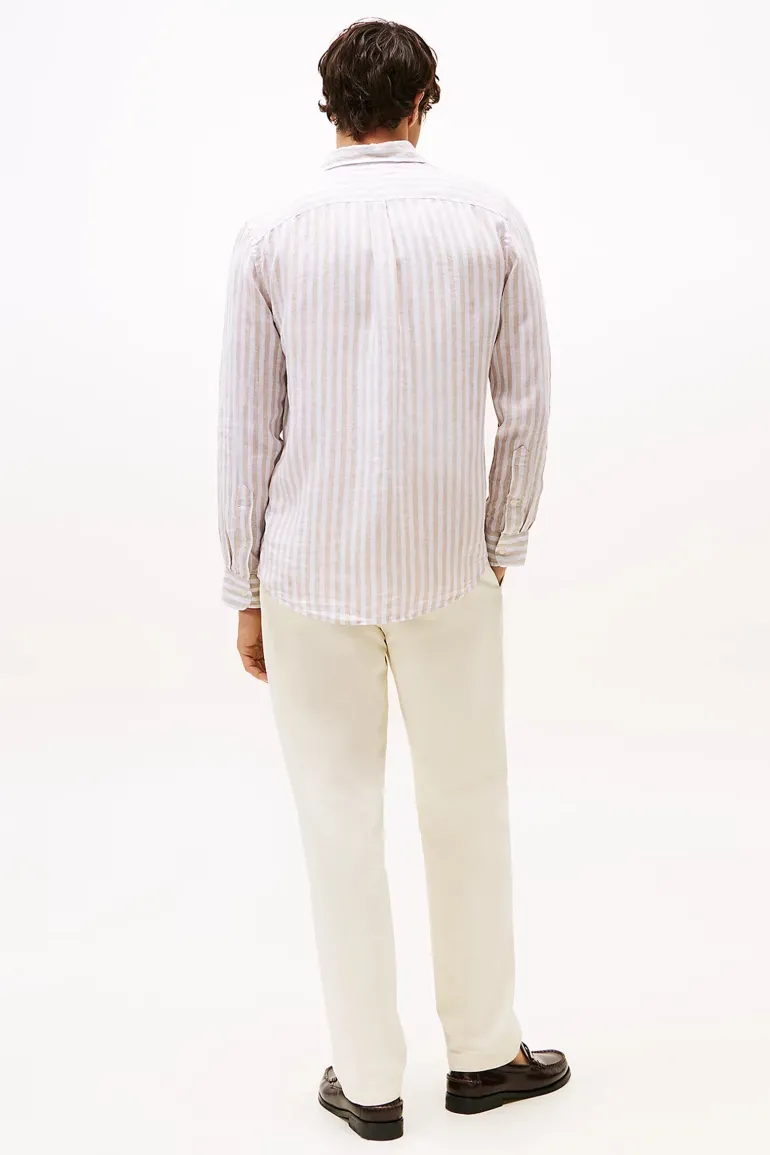 Heren overhemd lm casual wit