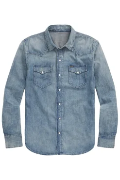 Heren overhemd lm casual blauw