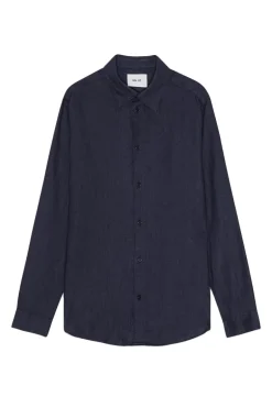 Heren overhemd lm casual blauw