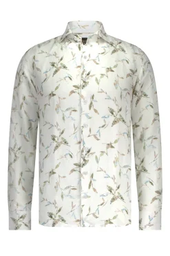 Heren overhemd lm casual ecru