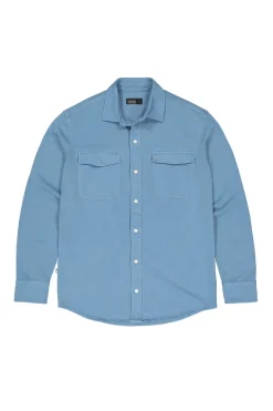 Heren overhemd lm casual blauw