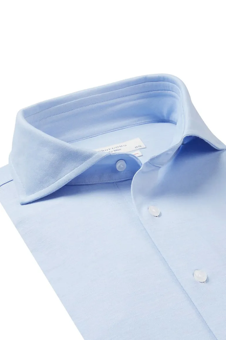 Heren overhemd lm casual blauw