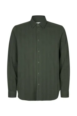 Heren overhemd lm casual groen