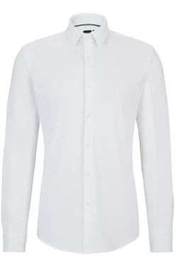 Heren overhemd lm casual wit