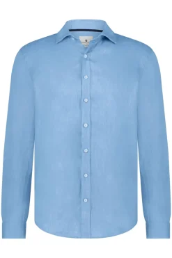 Heren overhemd lm casual grijs
