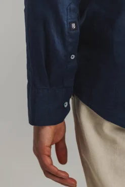 Heren overhemd lm casual blauw