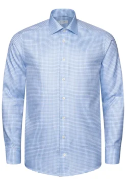 Heren overhemd lm dressual blauw