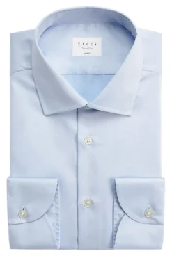 Heren overhemd lm dressual blauw