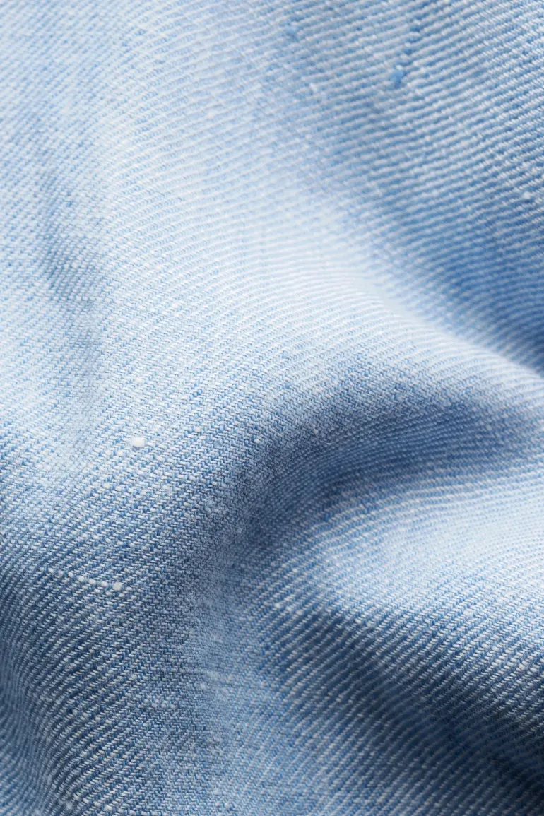 Heren overhemd lm dressual blauw
