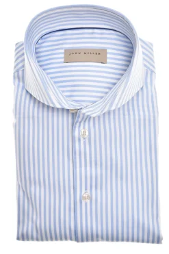 Heren overhemd lm dressual blauw