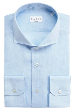 Heren overhemd lm dressual blauw