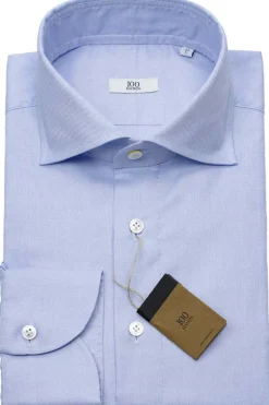 Heren overhemd lm dressual blauw