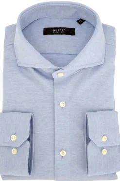 Heren overhemd lm dressual blauw
