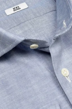 Heren overhemd lm dressual blauw