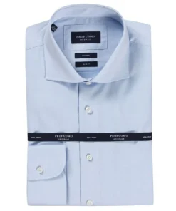 Heren overhemd lm dressual blauw
