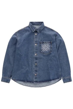 Heren overshirt blauw