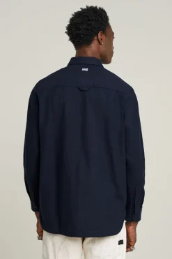 Heren overshirt blauw