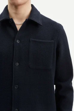 Heren overshirt blauw