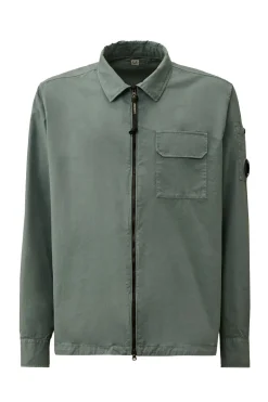 Heren overshirt grijs
