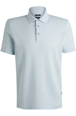 Heren polo korte mouw blauw