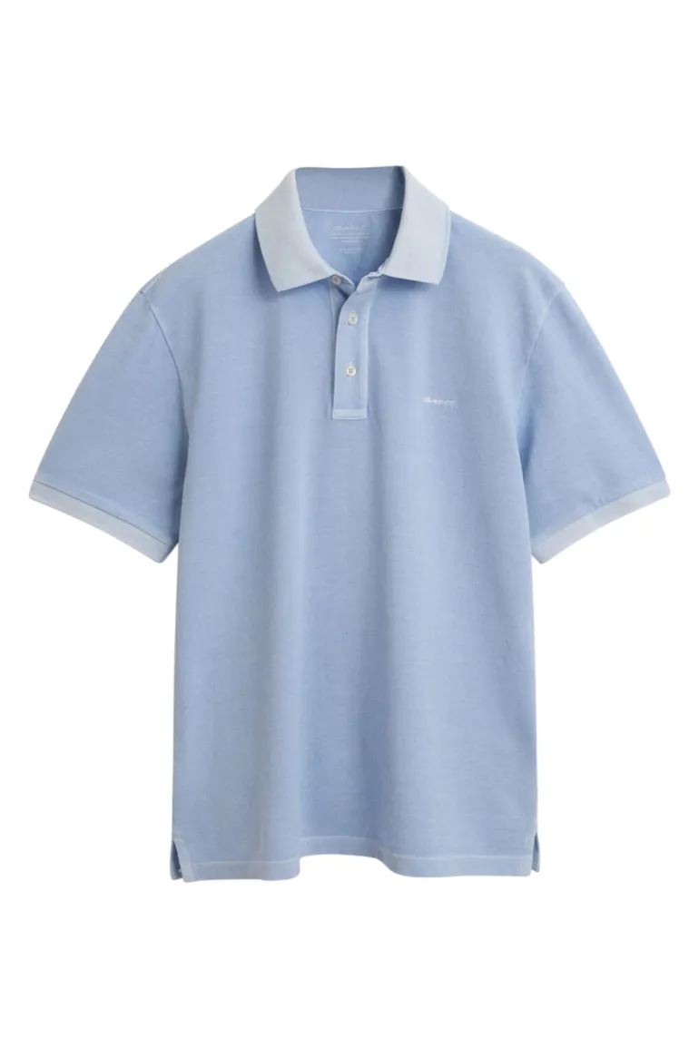 Heren polo korte mouw blauw