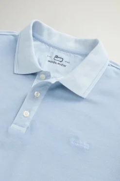 Heren polo korte mouw blauw