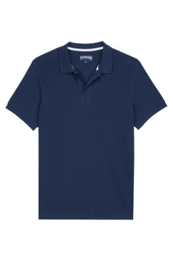 Heren polo korte mouw blauw