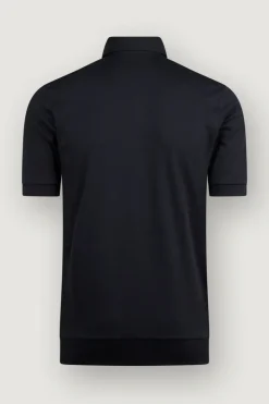 Heren polo korte mouw blauw