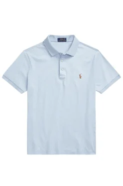 Heren polo korte mouw blauw