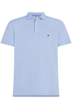 Heren polo korte mouw blauw
