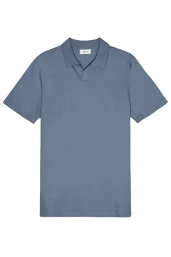 Heren polo korte mouw blauw