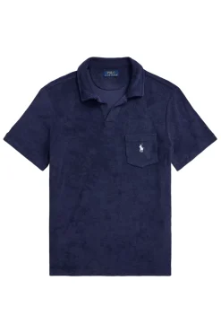 Heren polo korte mouw blauw