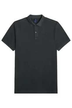 Heren polo korte mouw blauw
