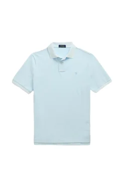Heren polo korte mouw blauw