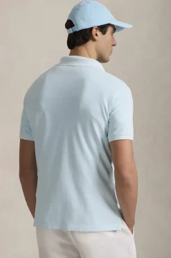 Heren polo korte mouw blauw