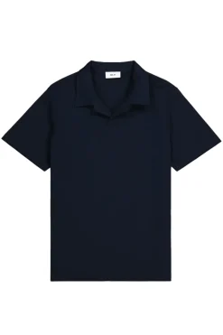 Heren polo korte mouw blauw