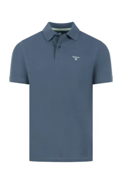 Heren polo korte mouw blauw