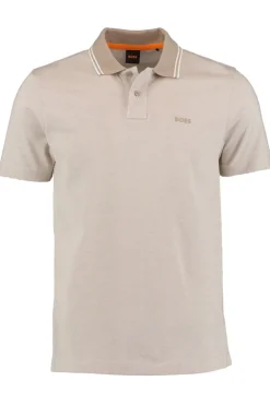 Heren polo korte mouw bruin