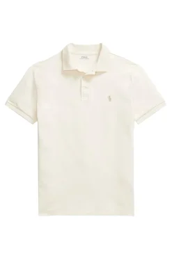 Heren polo korte mouw ecru