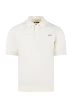 Heren polo korte mouw ecru