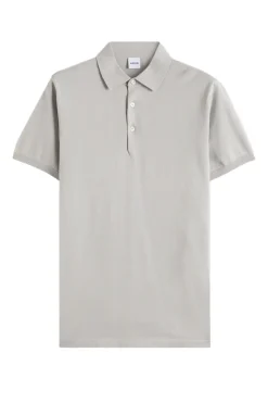 Heren polo korte mouw grijs